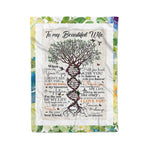 Scotstee Shop - Personalized Gift Letter To Wife Art To My Beautiful Wife Gift Fleece Blanket