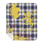 Sherpa Blanket - Tartan Blanket Thistle and Lion Scottish Clan Hannay Plaid Blanket, plaid sherpa blanket queen,purple sherpa blanket,queen sherpa blanket,queen size sherpa blanket,red sherpa blanket,scottish tartan blankets,sherpa blanket,sherpa christmas blanket