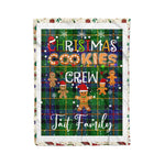 Personalized Gift Tartan Plaid Blanket Clan Tait With Christmas Cookie Baking Crew Christmas Gift Blanket, Plaid Blanket, Christmas Fleece Blanket, Christmas Blanket, Tartan Blanket, Scottish Blanket, Scotland Blanket, Family Name Blanket, Custom Blanket, Personalized Blanket