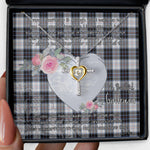 Gift For My Beautiful Girlfriend Necklace Valentine Necklace Clan MacRae Dress Modern Tartan Cross Dancing Necklace Scottish Tartan Jewelry