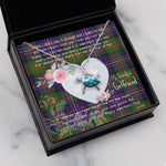 Sea Turtle Necklace Gift for My Beautiful Girlfriend Valentines Necklace Clan Chalmers Tartan Blue Turtle Necklace