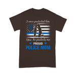 Scotstee Shop - Thin Blue Line American Flag Proud Police Mom 4th Of July Shirt Blue Line Flag Shirts Police Mom Shirts