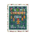 Personalized Gift Tartan Plaid Blanket Clan Shaw Ancient With Christmas Cookie Baking Crew Christmas Gift Blanket, Plaid Blanket, Christmas Fleece Blanket, Christmas Blanket, Tartan Blanket, Scottish Blanket, Scotland Blanket, Family Name Blanket, Custom Blanket, Personalized Blanket