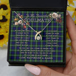 To My Beautiful Soulmate Necklace In Your Eyes I Have Found My Home Clan Meldrum Tartan Wishbone Dancing Necklace