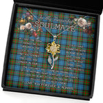 To My Beautiful Soulmate Sunflower Necklace In Your Eyes I Have Found My Home Clan Fletcher of Dunan Tartan Jewelry For Girlfriend, Tartan Sunflower Pendant Necklace, Scottish Tartan Jewelry, valentine necklace, necklace girlfriend, necklace for wife, cute necklaces for girlfriend, jewelry for girlfriend, to my soulmate necklace, to my future wife necklace