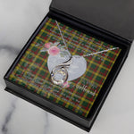 Rising Phoenix Necklace - Valentine Necklace Clan MacMillan Tartan Gift for Girlfriend, Gift for My Wife Rising Phoenix Necklace