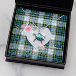 Sea Turtle Necklace Gift for My Beautiful Girlfriend Valentines Necklace Clan Campbell Dress Tartan Blue Turtle Necklace