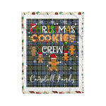 Personalized Gift Tartan Plaid Blanket Clan Campbell Faded With Christmas Cookie Baking Crew Christmas Gift Blanket, Plaid Blanket, Christmas Fleece Blanket, Christmas Blanket, Tartan Blanket, Scottish Blanket, Scotland Blanket, Family Name Blanket, Custom Blanket, Personalized Blanket
