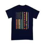 Vintage USA Flag Awesome Since August 1973 46th Birth 4th Of July Shirt 1973 T Shirt - Scotstee Shop