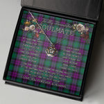 To My Beautiful Soulmate Necklace In Your Eyes I Have Found My Home Clan MacArthur Milton Tartan Crown Pendant Necklace