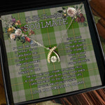 To My Beautiful Soulmate Necklace In Your Eyes I Have Found My Home Clan Cunningham Dress Green Tartan Wishbone Dancing Necklace