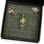 To My Beautiful Soulmate Sunflower Necklace In Your Eyes I Have Found My Home Clan Cochrane Hunting Tartan Jewelry For Girlfriend, Tartan Sunflower Pendant Necklace, Scottish Tartan Jewelry, valentine necklace, necklace girlfriend, necklace for wife, cute necklaces for girlfriend, jewelry for girlfriend, to my soulmate necklace, to my future wife necklace