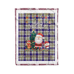 Personalized Gift Tartan Plaid Blanket Clan Livingstone Dress With Funny Santa Snowman Reindeer Merry Christmas Fleece Blanket, Home Living Room, Plaid Blanket, Tartan Blanket, Scottish Blanket, Buffalo fleece blanket, Christmas Blanket