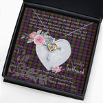 Gift For My Beautiful Girlfriend Necklace Valentine Necklace Clan MacDonald Modern Tartan Cross Dancing Necklace Scottish Tartan Jewelry