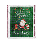 Personalized Gift Tartan Plaid Blanket Clan Innes Hunting With Funny Santa Snowman Reindeer Merry Christmas Fleece Blanket, Home Living Room, Plaid Blanket, Tartan Blanket, Scottish Blanket, Buffalo fleece blanket, Christmas Blanket