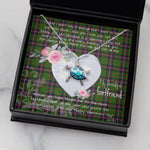 Sea Turtle Necklace Gift for My Beautiful Girlfriend Valentines Necklace Clan Cochrane Hunting Tartan Blue Turtle Necklace
