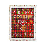 Personalized Gift Tartan Plaid Blanket Clan Hepburn With Christmas Cookie Baking Crew Christmas Gift Blanket, Plaid Blanket, Christmas Fleece Blanket, Christmas Blanket, Tartan Blanket, Scottish Blanket, Scotland Blanket, Family Name Blanket, Custom Blanket, Personalized Blanket