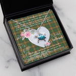 Sea Turtle Necklace Gift for My Beautiful Girlfriend Valentines Necklace Clan Chisholm Hunting Tartan Blue Turtle Necklace