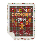 Personalized Gift Tartan Plaid Blanket Clan Lindsay With Christmas Cookie Baking Crew Christmas Gift Sherpa Blanket, tartan sherpa blanket,buffalo plaid sherpa blanket,christmas sherpa blanket,Christmas Throw Blanket,green plaid sherpa blanket,green sherpa blanket