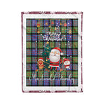 Personalized Gift Tartan Plaid Blanket Clan Macdonald Of Ranald With Funny Santa Snowman Reindeer Merry Christmas Fleece Blanket, Home Living Room, Plaid Blanket, Tartan Blanket, Scottish Blanket, Buffalo fleece blanket, Christmas Blanket