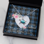 Sea Turtle Necklace Gift for My Beautiful Girlfriend Valentines Necklace Clan Clergy Blue Tartan Blue Turtle Necklace