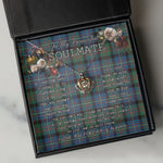 To My Beautiful Soulmate Necklace In Your Eyes I Have Found My Home Clan Cameron of Erracht Ancient Tartan Crown Pendant Necklace
