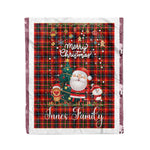 Personalized Gift Tartan Plaid Blanket Clan Innes With Funny Santa Snowman Reindeer Merry Christmas Fleece Blanket, Home Living Room, Plaid Blanket, Tartan Blanket, Scottish Blanket, Buffalo fleece blanket, Christmas Blanket