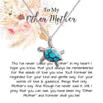 Bonus Mom Necklace, To My Other Mother Necklace, Gift For Second Mom, Mother-In-Law, Bonus Mom Sea Turtle Necklace