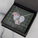 Rising Phoenix Necklace - Valentine Necklace Clan MacLellan Tartan Gift for Girlfriend, Gift for My Wife Rising Phoenix Necklace