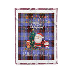 Personalized Gift Tartan Plaid Blanket Clan Rutherford With Funny Santa Snowman Reindeer Merry Christmas Fleece Blanket, Home Living Room, Plaid Blanket, Tartan Blanket, Scottish Blanket, Buffalo fleece blanket, Christmas Blanket