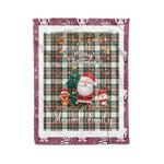 Personalized Gift Tartan Plaid Blanket Clan Stewart Dress Ancient With Funny Santa Snowman Reindeer Merry Christmas Fleece Blanket, Home Living Room, Plaid Blanket, Tartan Blanket, Scottish Blanket, Buffalo fleece blanket, Christmas Blanket