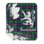Sherpa Blanket - Tartan Blanket Thistle and Lion Scottish Clan Calder Plaid Blanket, plaid sherpa blanket queen,purple sherpa blanket,queen sherpa blanket,queen size sherpa blanket,red sherpa blanket,scottish tartan blankets,sherpa blanket,sherpa christmas blanket