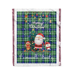 Personalized Gift Tartan Plaid Blanket Clan Learmonth With Funny Santa Snowman Reindeer Merry Christmas Fleece Blanket, Home Living Room, Plaid Blanket, Tartan Blanket, Scottish Blanket, Buffalo fleece blanket, Christmas Blanket