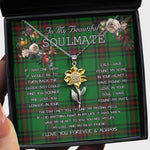 To My Beautiful Soulmate Sunflower Necklace In Your Eyes I Have Found My Home Clan Fife Tartan Jewelry For Girlfriend