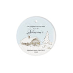 Scotstee Shop - Personalize Name Family First Christmas as Mr & Mrs Home Xmas Ceramic Ornament, First Christmas In Our New Home Ornament