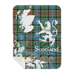 Sherpa Blanket - Tartan Blanket Thistle and Lion Scottish Clan Porterfield Plaid Blanket, plaid sherpa blanket queen,purple sherpa blanket,queen sherpa blanket,queen size sherpa blanket,red sherpa blanket,scottish tartan blankets,sherpa blanket,sherpa christmas blanket