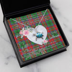 Sea Turtle Necklace Gift for My Beautiful Girlfriend Valentines Necklace Clan McCulloch Tartan Blue Turtle Necklace