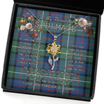 To My Beautiful Soulmate Sunflower Necklace In Your Eyes I Have Found My Home Clan Davidson Of Tulloch Tartan Jewelry For Girlfriend, Tartan Sunflower Pendant Necklace, Scottish Tartan Jewelry, valentine necklace, necklace girlfriend, necklace for wife, cute necklaces for girlfriend, jewelry for girlfriend, to my soulmate necklace, to my future wife necklace