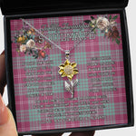 To My Beautiful Soulmate Sunflower Necklace In Your Eyes I Have Found My Home Clan Crawford Ancient Tartan Jewelry For Girlfriend