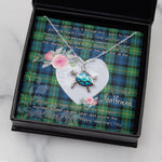 Sea Turtle Necklace Gift for My Beautiful Girlfriend Valentines Necklace Clan Gordon Ancient Tartan Blue Turtle Necklace