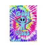 Scotstee Shop - Scotstee Shop Blanket Good Vibes Alien Neon Rainbow Tie Dye Watercolor Hippie Fleece Blanket
