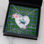 Sea Turtle Necklace Gift for My Beautiful Girlfriend Valentines Necklace Clan Forsyth Modern Tartan Blue Turtle Necklace