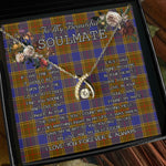 To My Beautiful Soulmate Necklace In Your Eyes I Have Found My Home Clan Balfour Modern Tartan Wishbone Dancing Necklace