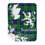 Sherpa Blanket - Tartan Blanket Thistle and Lion Scottish Clan Graham Of Menteith Modern Plaid Blanket, plaid sherpa blanket queen,purple sherpa blanket,queen sherpa blanket,queen size sherpa blanket,red sherpa blanket,scottish tartan blankets,sherpa blanket,sherpa christmas blanket