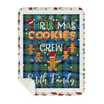 Personalized Gift Tartan Plaid Blanket Clan Smith Ancient With Christmas Cookie Baking Crew Christmas Gift Sherpa Blanket, tartan sherpa blanket,buffalo plaid sherpa blanket,christmas sherpa blanket,Christmas Throw Blanket,green plaid sherpa blanket,green sherpa blanket