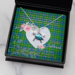 Sea Turtle Necklace Gift for My Beautiful Girlfriend Valentines Necklace Clan Johnston Tartan Blue Turtle Necklace