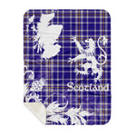 Sherpa Blanket - Tartan Blanket Thistle and Lion Scottish Clan Allardice Plaid Blanket, plaid sherpa blanket queen,purple sherpa blanket,queen sherpa blanket,queen size sherpa blanket,red sherpa blanket,scottish tartan blankets,sherpa blanket,sherpa christmas blanket