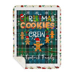 Personalized Gift Tartan Plaid Blanket Clan Kirkpatrick With Christmas Cookie Baking Crew Christmas Gift Sherpa Blanket, tartan sherpa blanket,buffalo plaid sherpa blanket,christmas sherpa blanket,Christmas Throw Blanket,green plaid sherpa blanket,green sherpa blanket