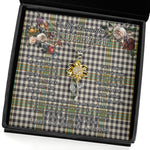 To My Beautiful Soulmate Sunflower Necklace In Your Eyes I Have Found My Home Clan Burns Tartan Jewelry For Girlfriend, Tartan Sunflower Pendant Necklace, Scottish Tartan Jewelry, valentine necklace, necklace girlfriend, necklace for wife, cute necklaces for girlfriend, jewelry for girlfriend, to my soulmate necklace, to my future wife necklace