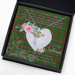 Gift For My Beautiful Girlfriend Necklace Valentine Necklace Clan MacKinnon Hunting Modern Tartan Cross Dancing Necklace Scottish Tartan Jewelry